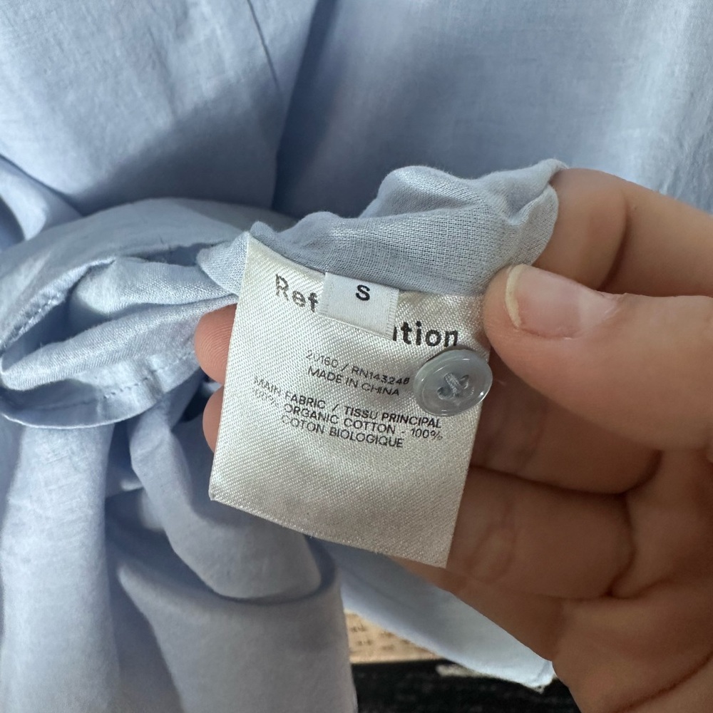 Reformation Light Blue Folly Dress *FLAWED* - Size Small - Picture 11 of 13